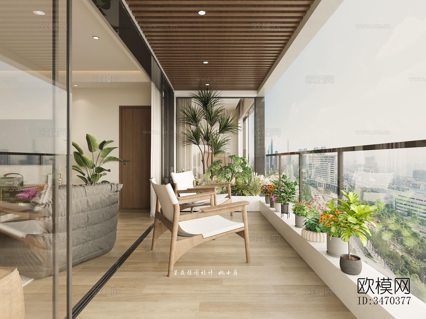 现代平层效果图下载（渲染图7）