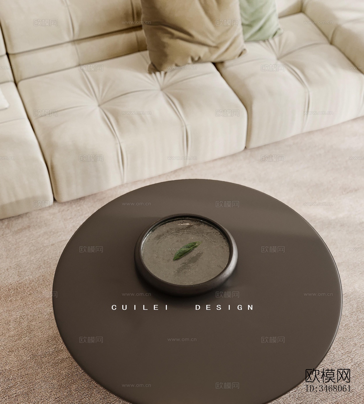 现代大平层效果图下载（渲染图9）