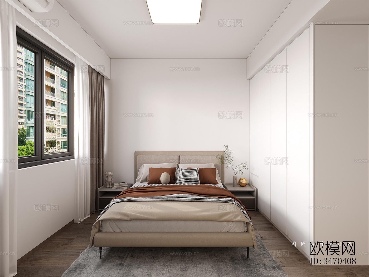 现代平层效果图下载（渲染图4）