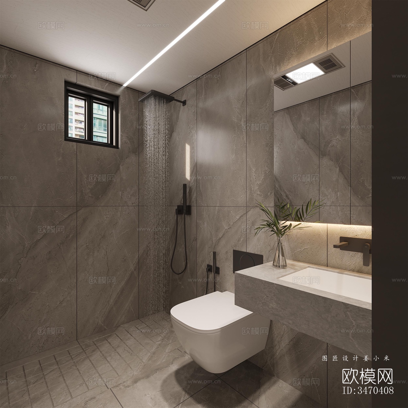 现代平层效果图下载（渲染图7）