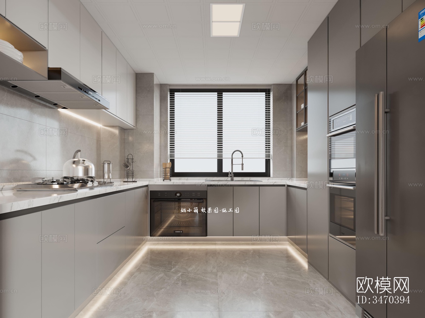 现代平层效果图下载（渲染图4）