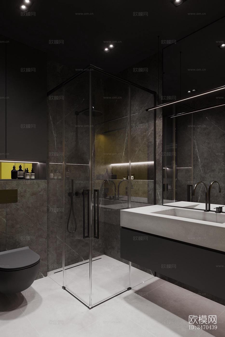 现代平层效果图下载（渲染图4）