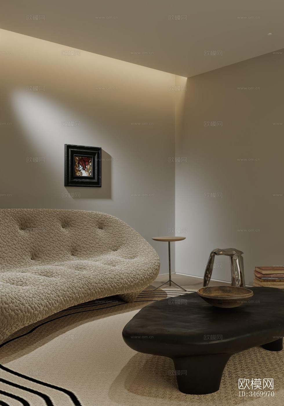 现代平层效果图下载（渲染图2）