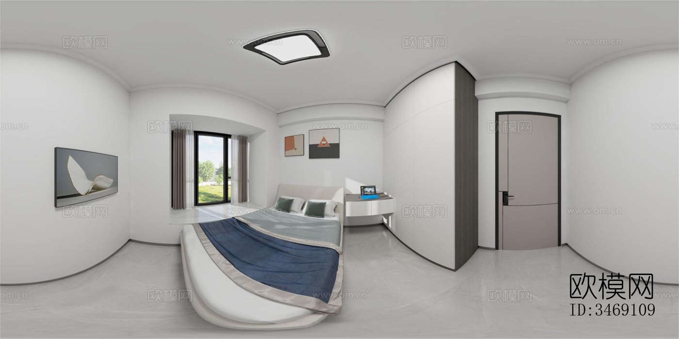 现代平层效果图下载（渲染图1）