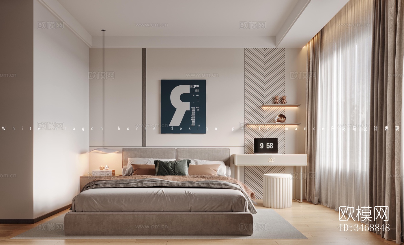 现代平层效果图下载（渲染图2）