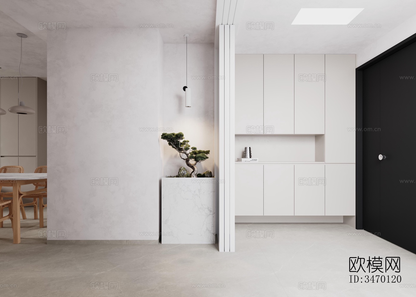 现代平层效果图下载（渲染图2）