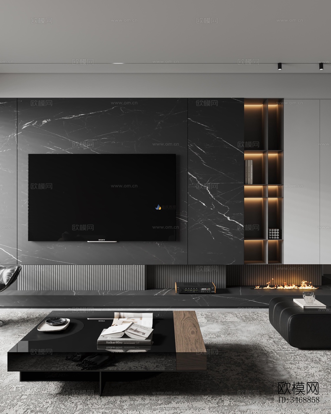 现代平层效果图下载（渲染图7）