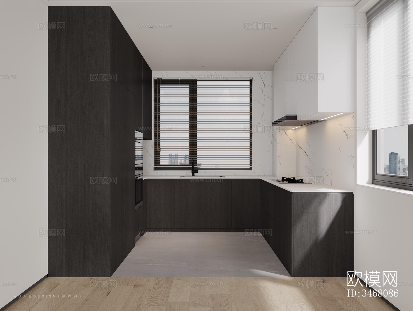 现代大平层效果图下载（渲染图14）