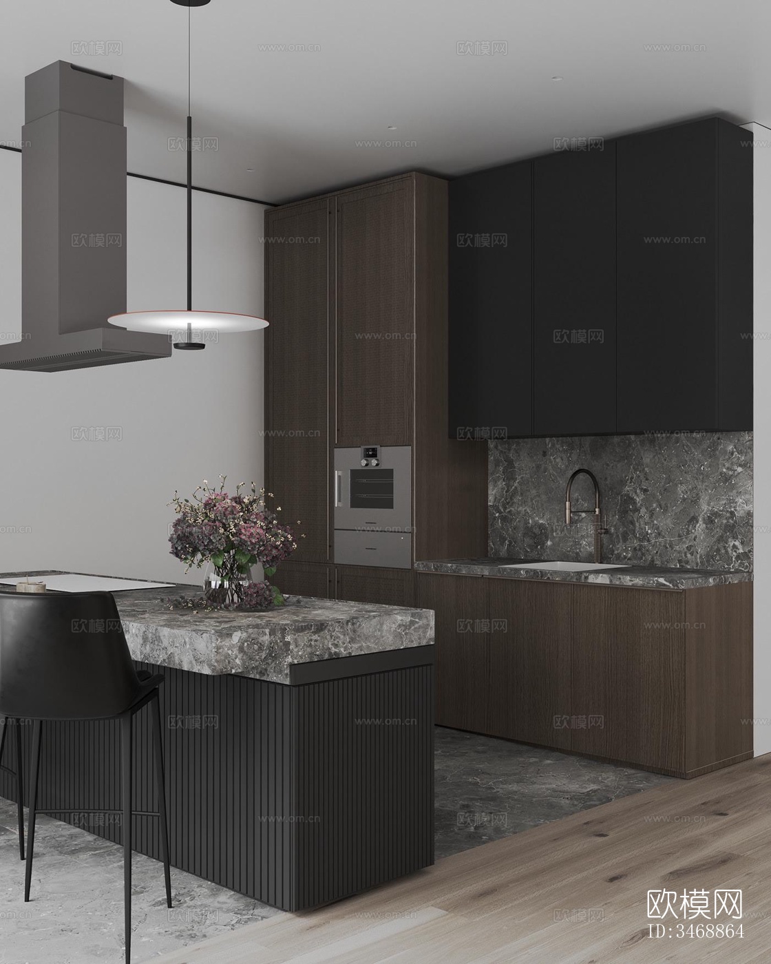 现代平层效果图下载（渲染图14）