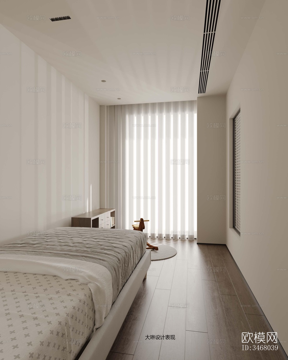 现代大平层效果图下载（渲染图6）