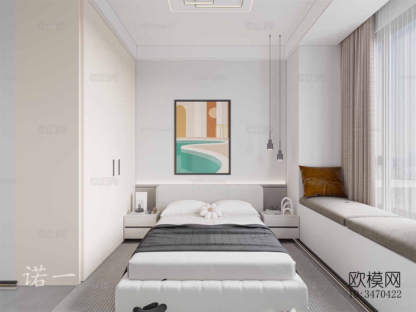 现代平层效果图下载（渲染图6）