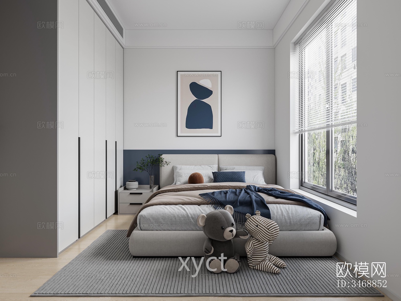 现代平层效果图下载（渲染图5）