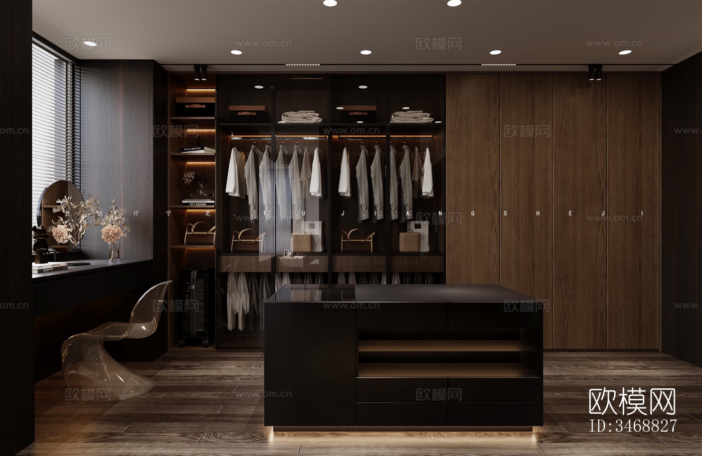 现代平层效果图下载（渲染图8）