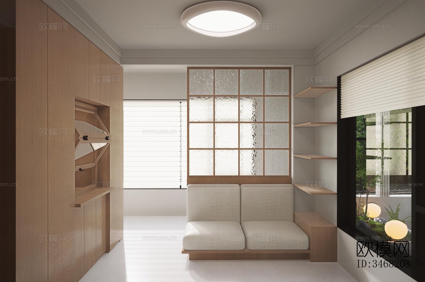 现代大平层效果图下载（渲染图12）