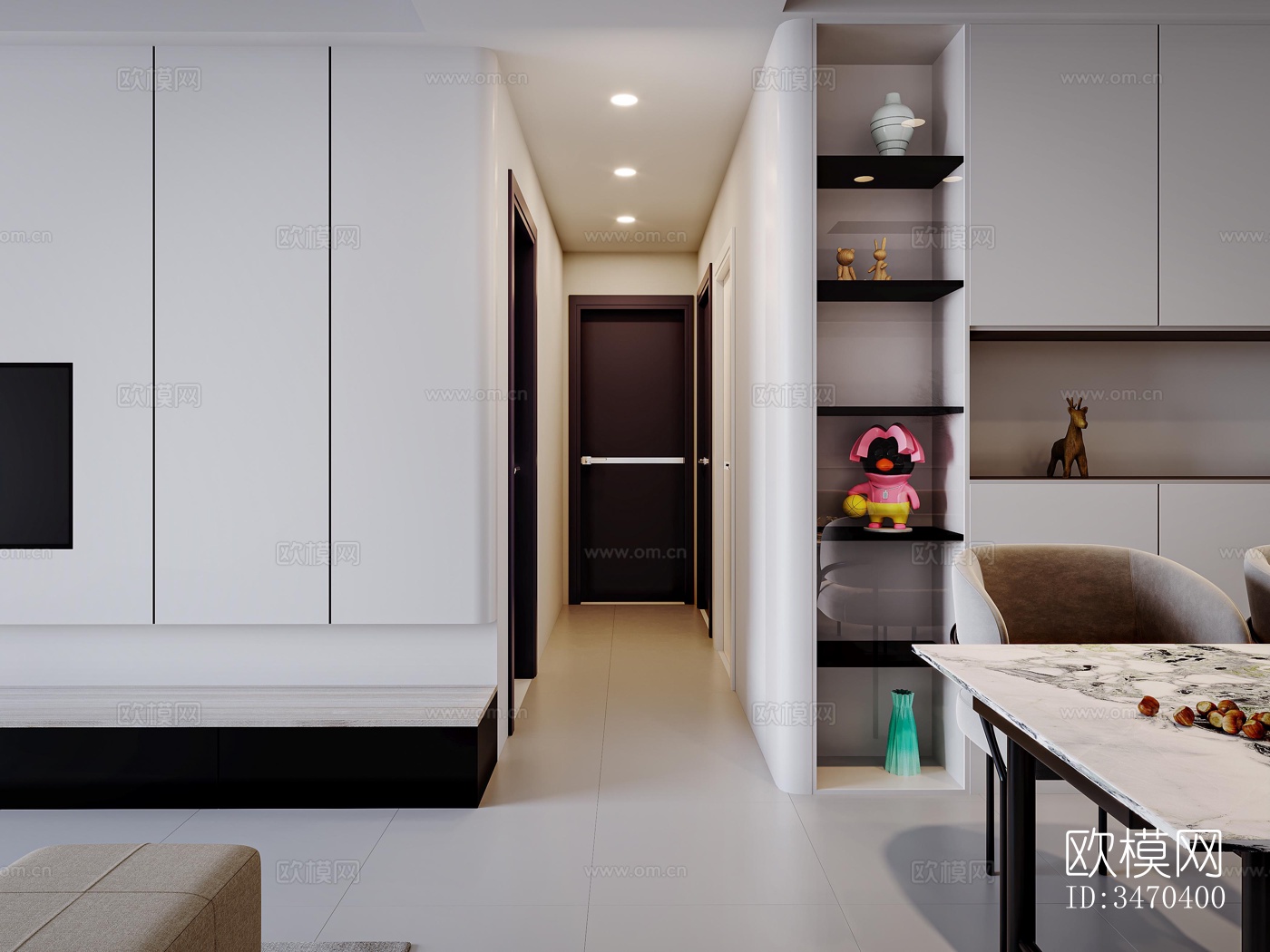 现代平层效果图下载（渲染图4）