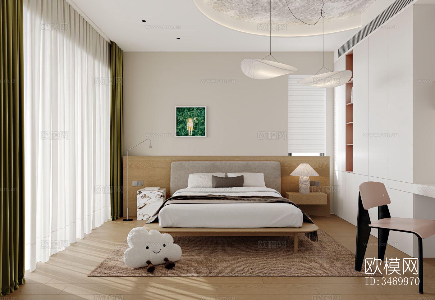 现代平层效果图下载（渲染图4）