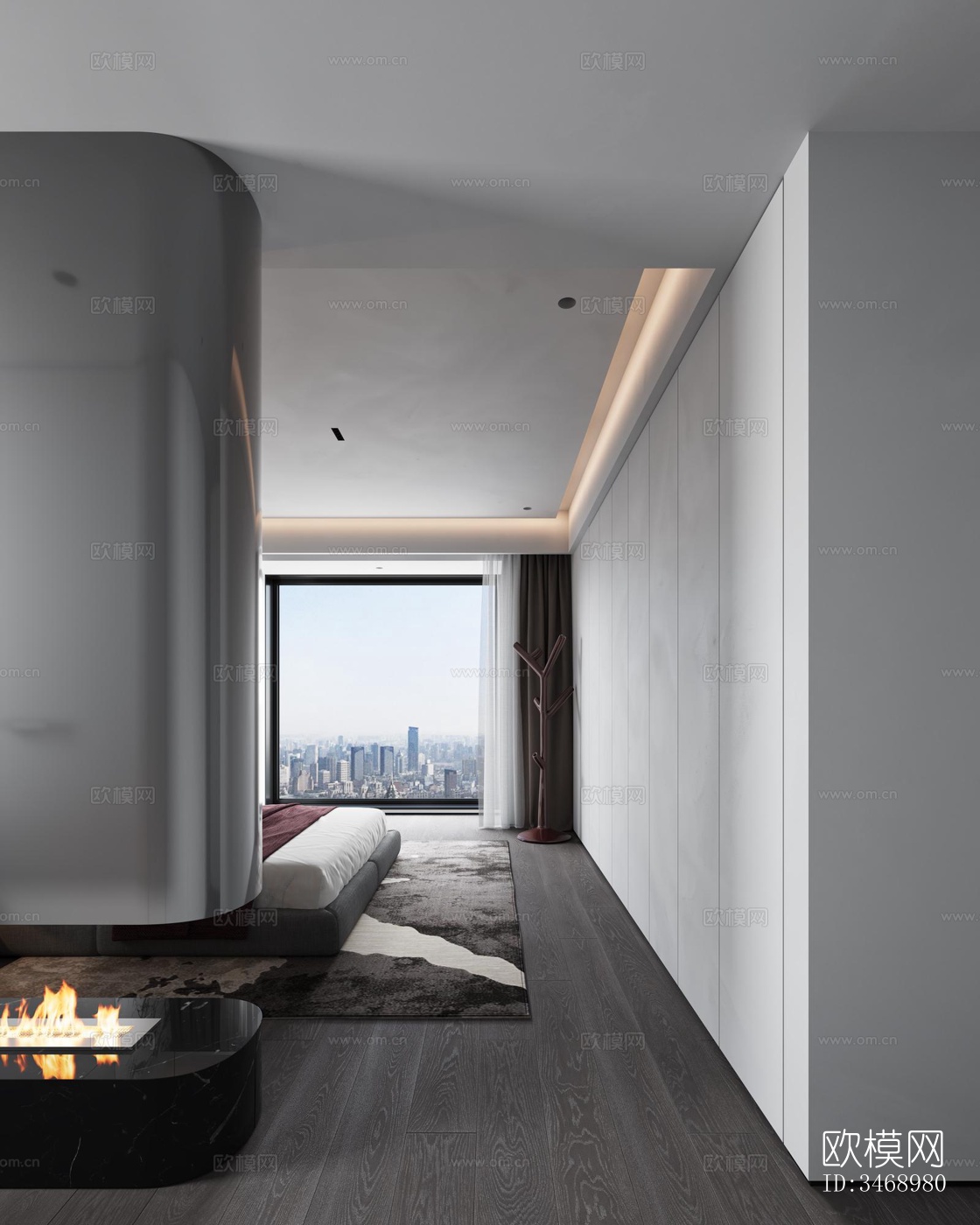 现代平层效果图下载（渲染图4）