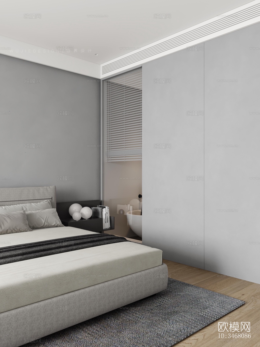 现代大平层效果图下载（渲染图3）