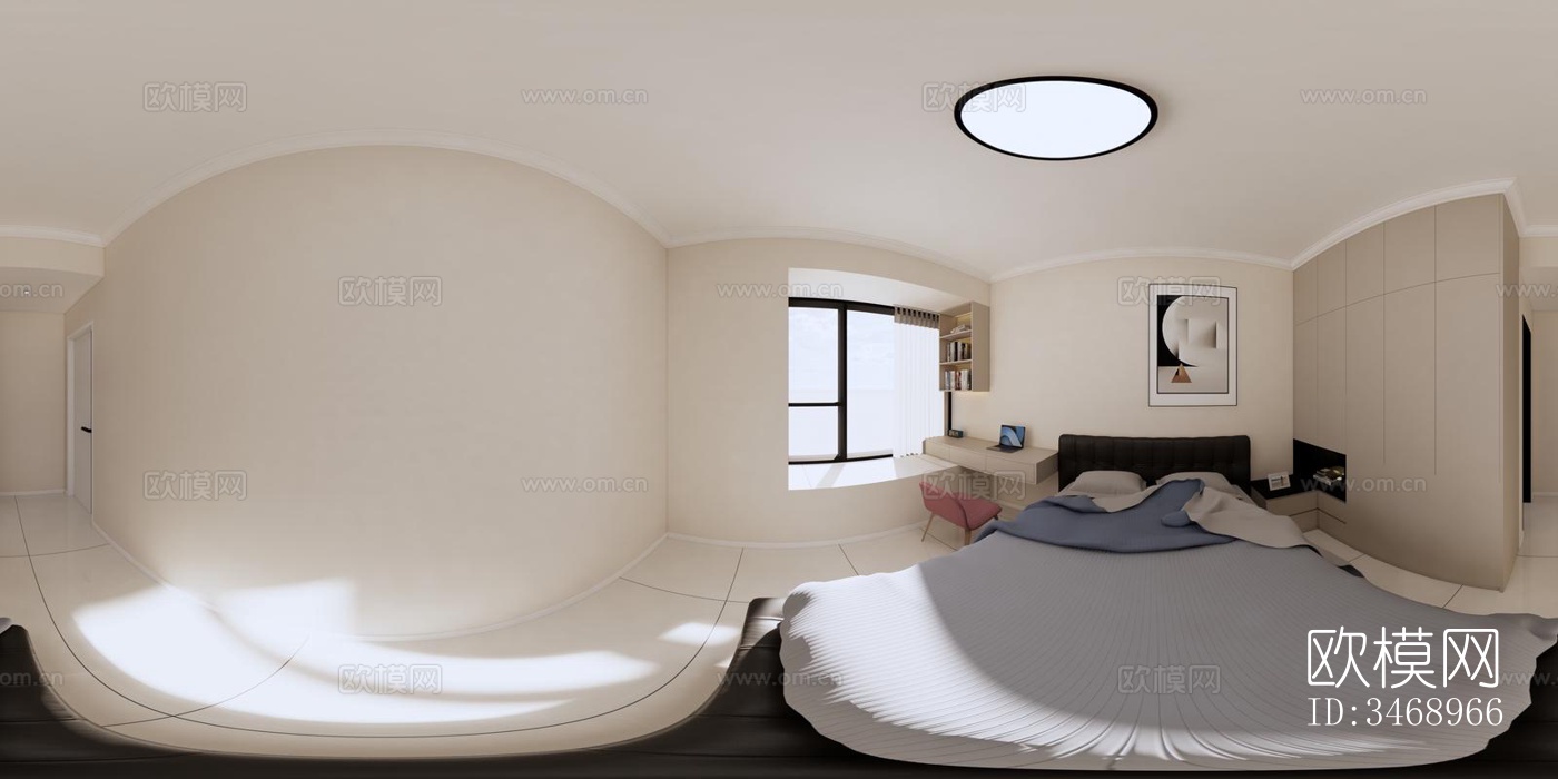 现代平层效果图下载（渲染图1）