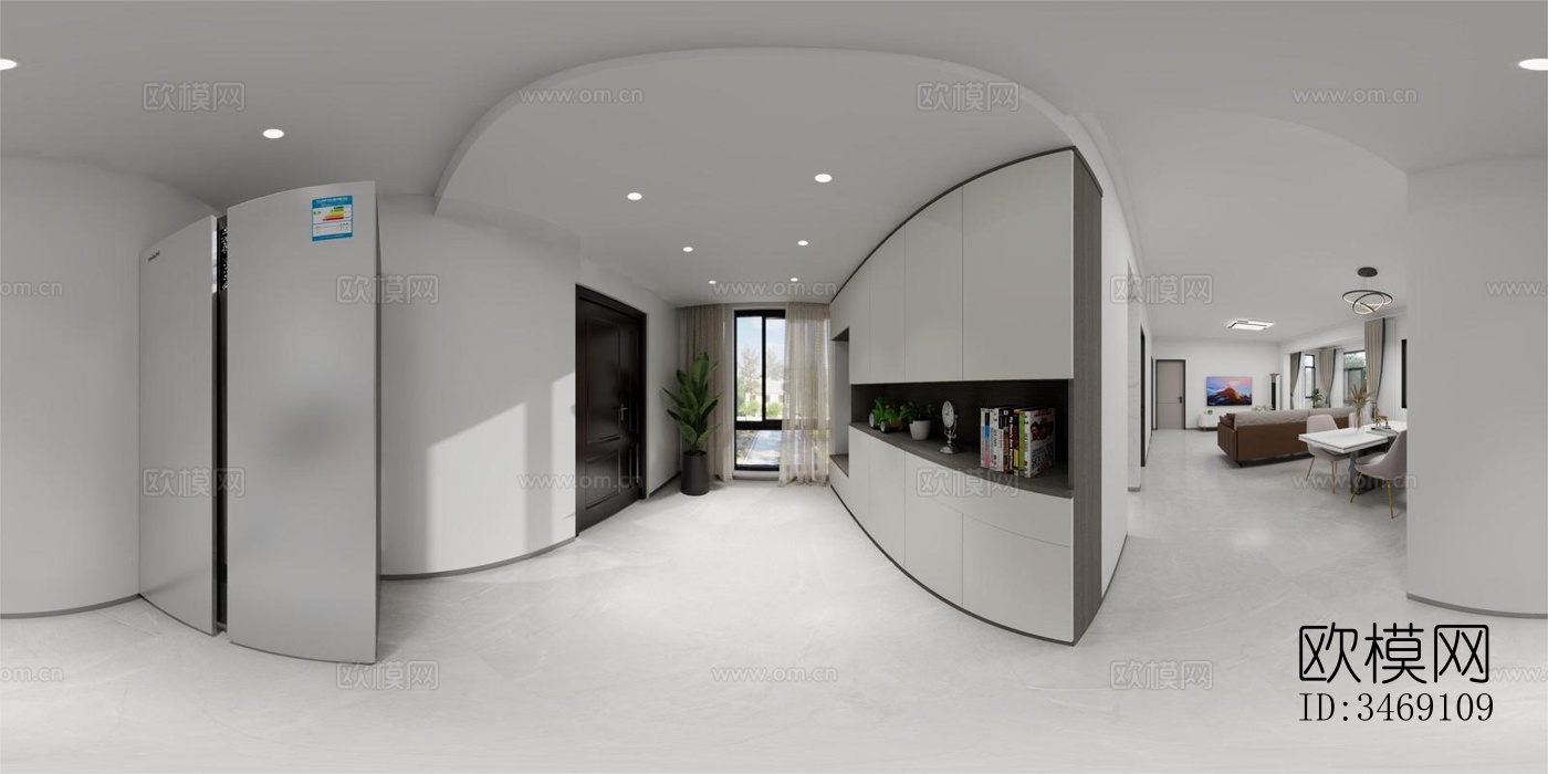 现代平层效果图下载（渲染图3）