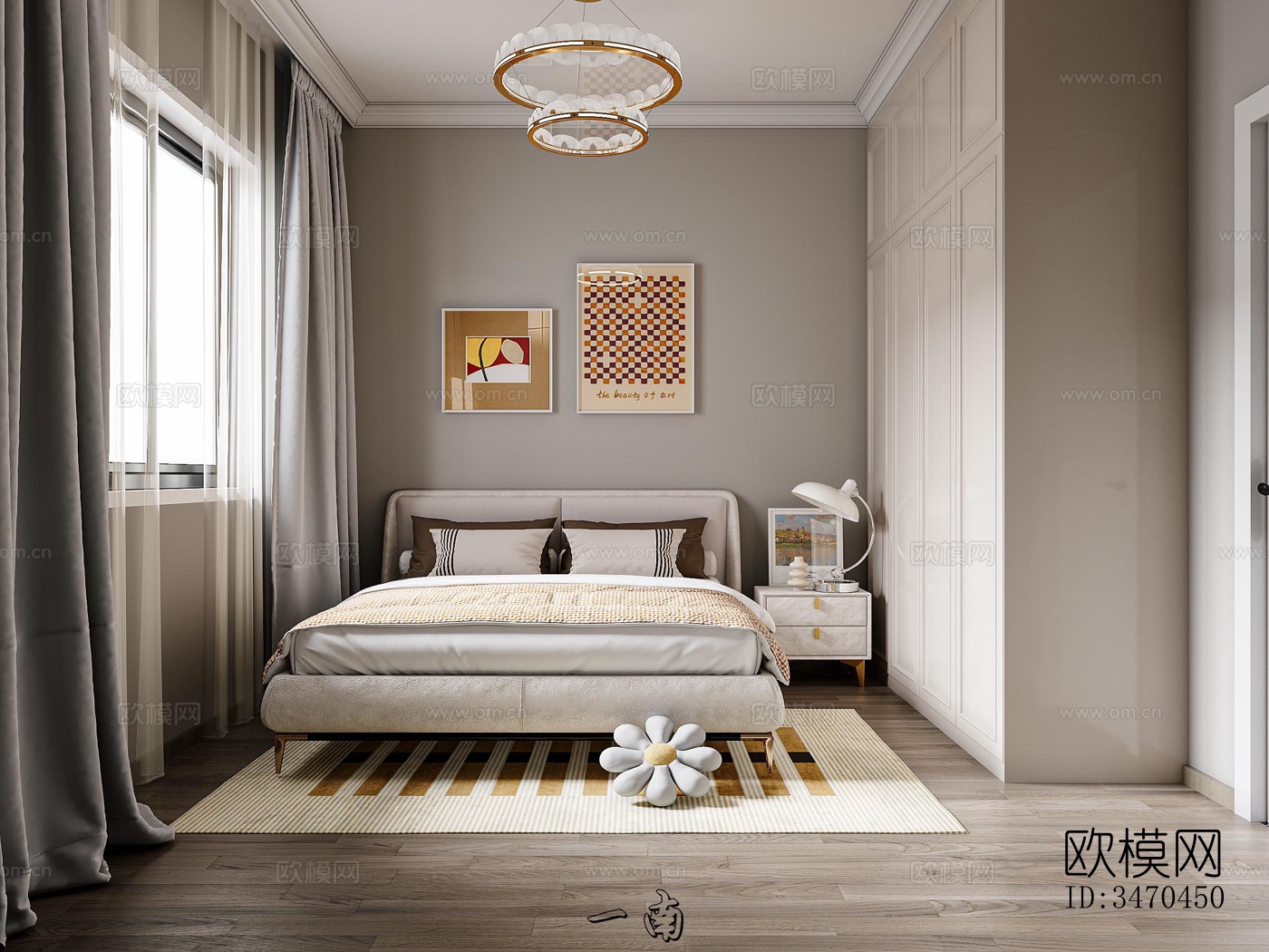 现代平层效果图下载（渲染图7）