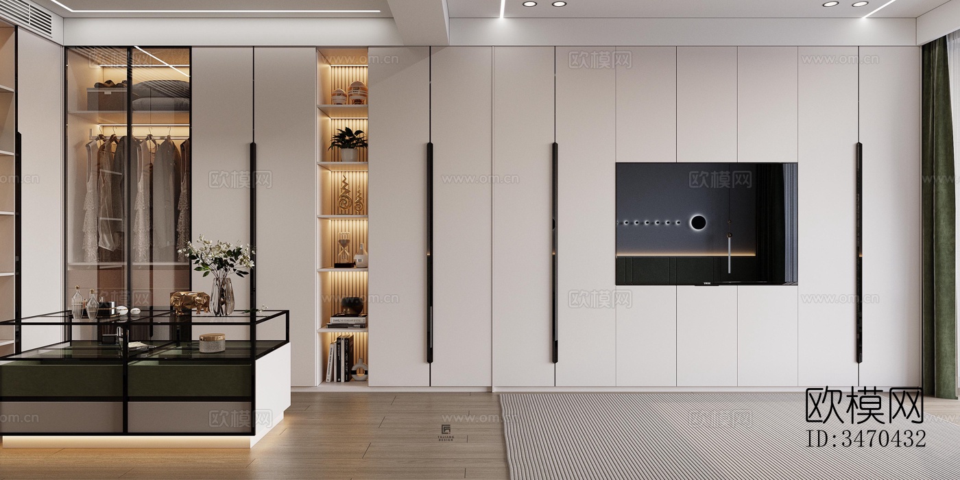 现代平层效果图下载（渲染图8）