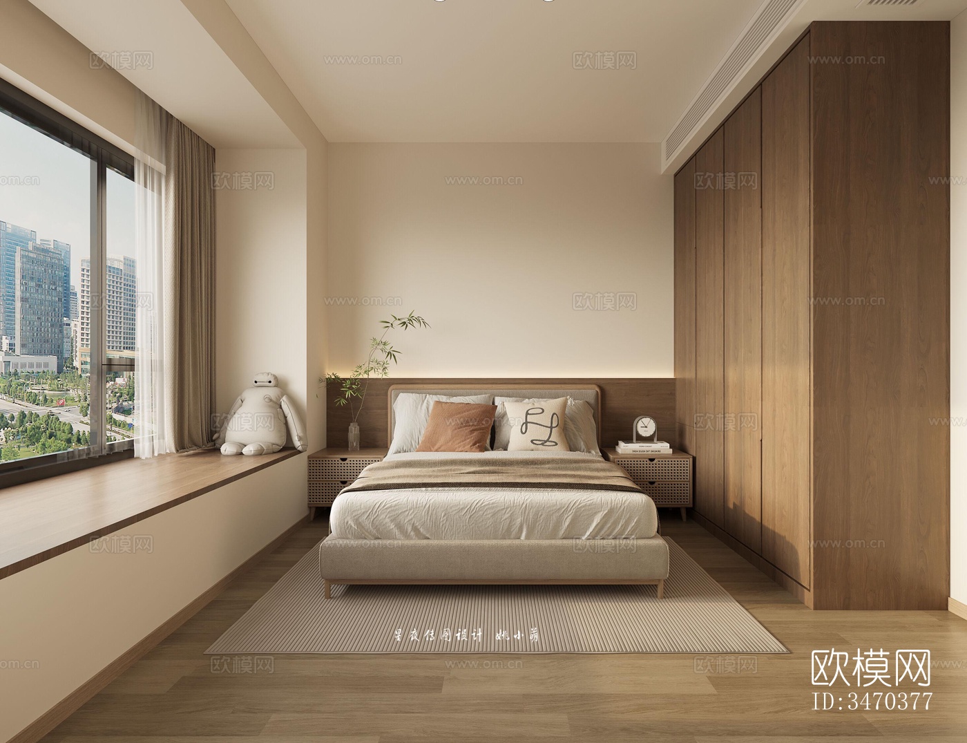 现代平层效果图下载（渲染图12）