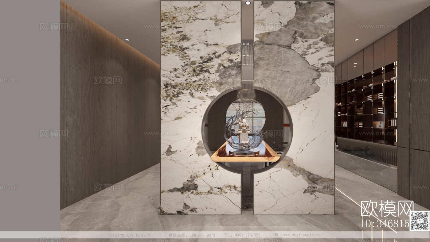 现代大平层效果图下载（渲染图7）