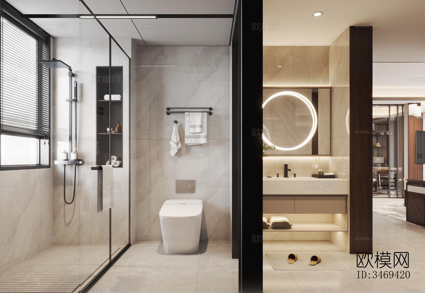 现代平层效果图下载（渲染图5）