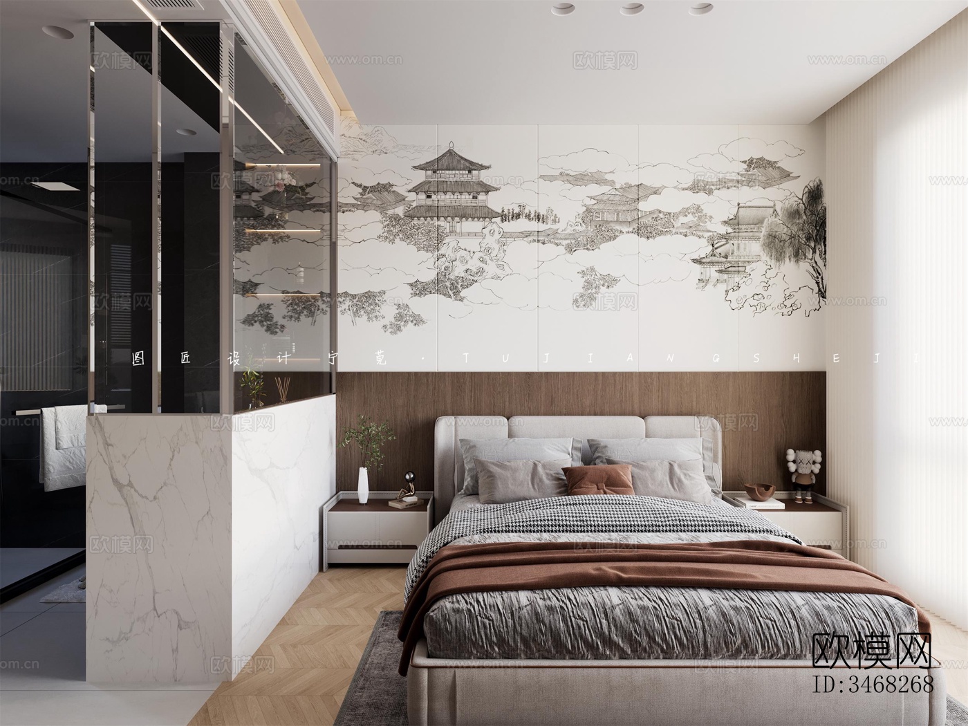 现代平层效果图下载（渲染图5）