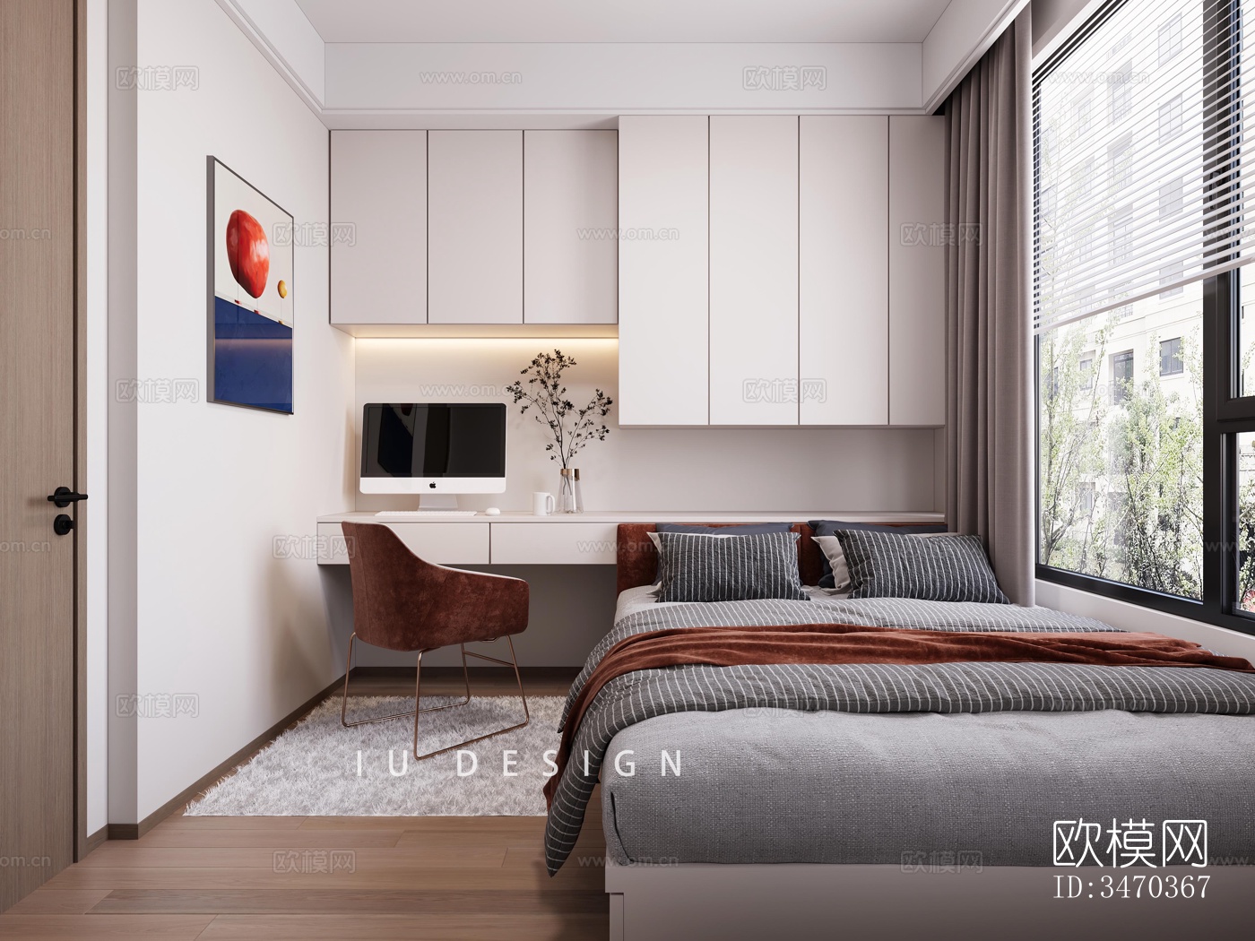 现代平层效果图下载（渲染图9）