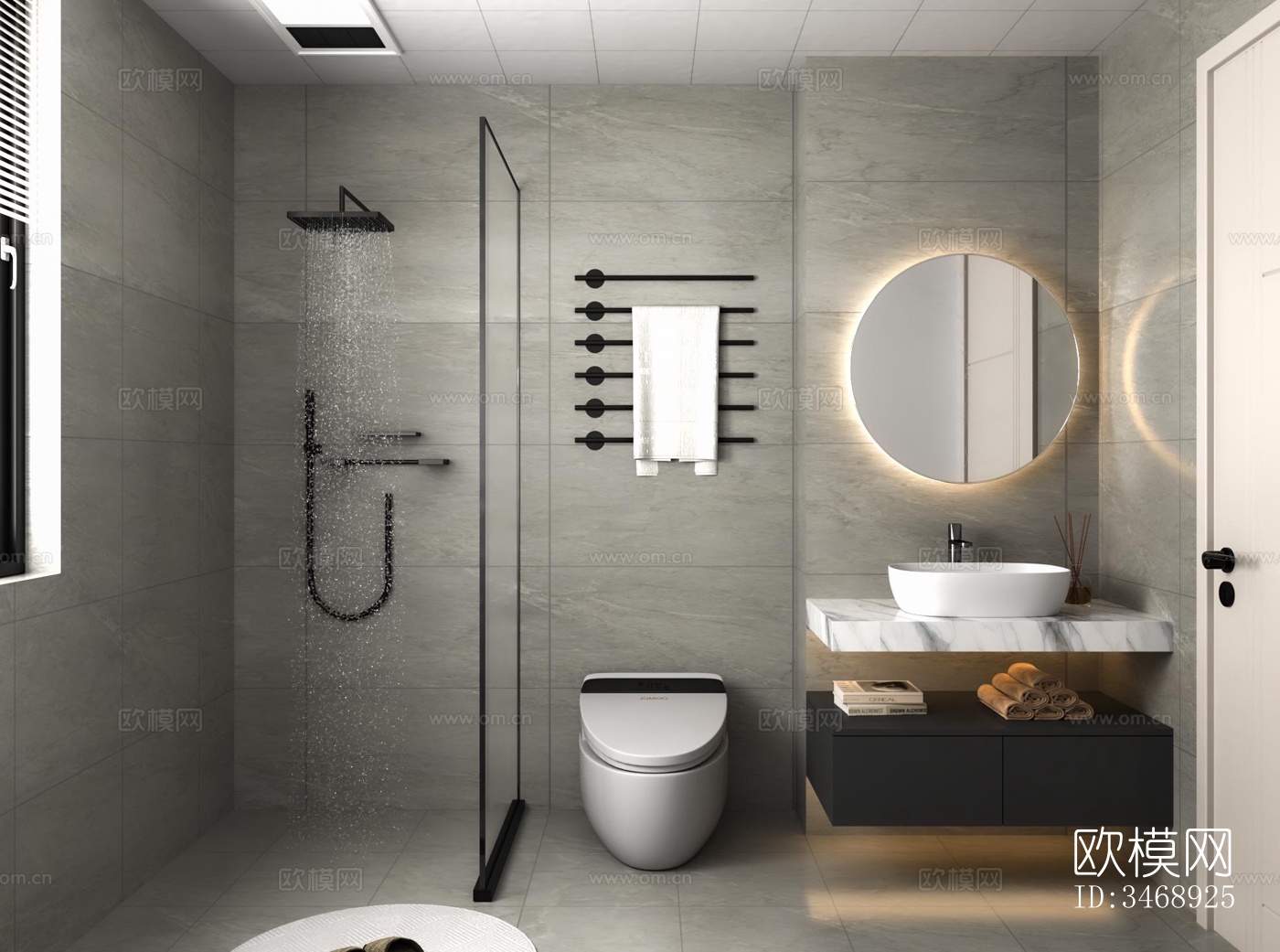 现代平层效果图下载（渲染图2）