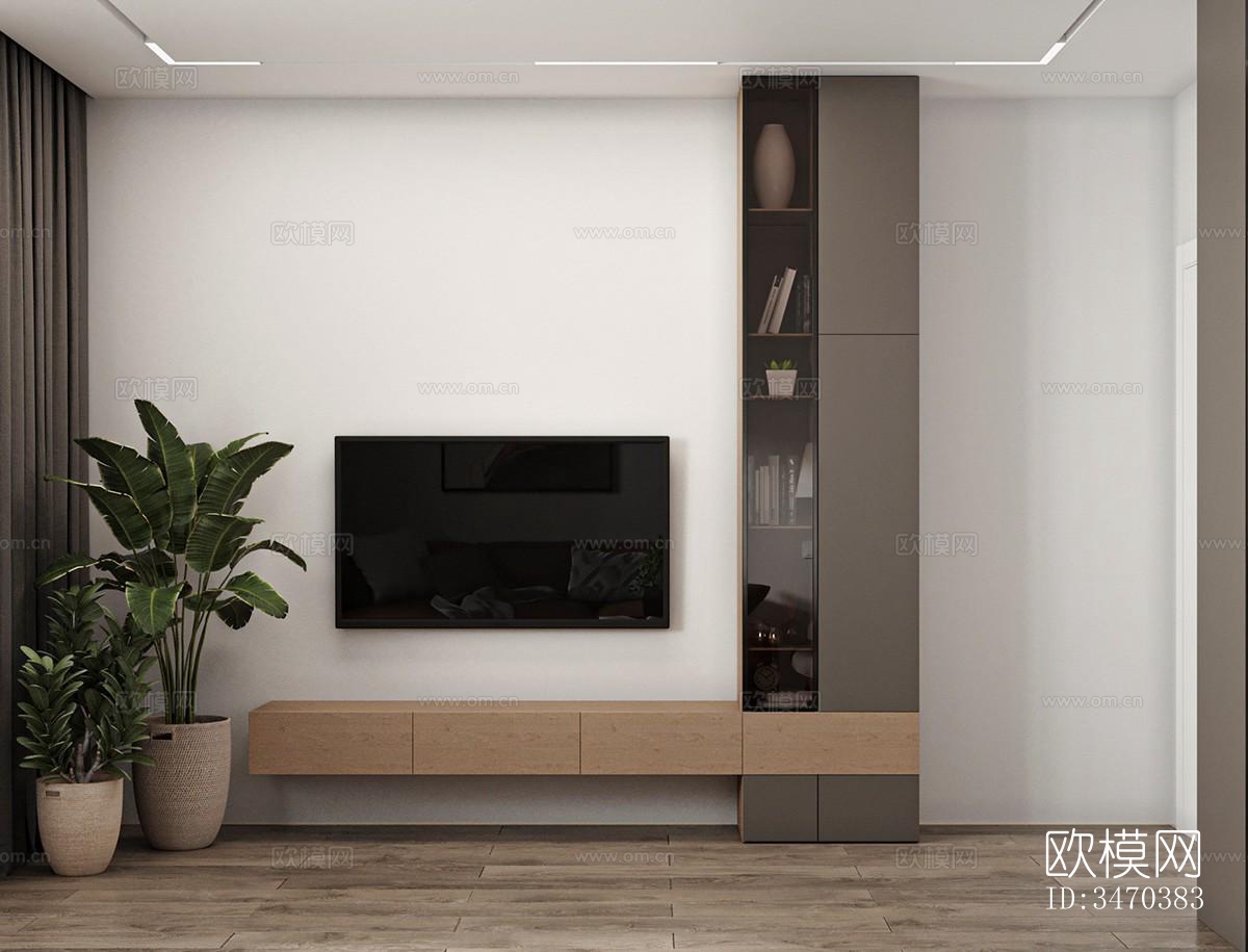 现代平层效果图下载（渲染图9）