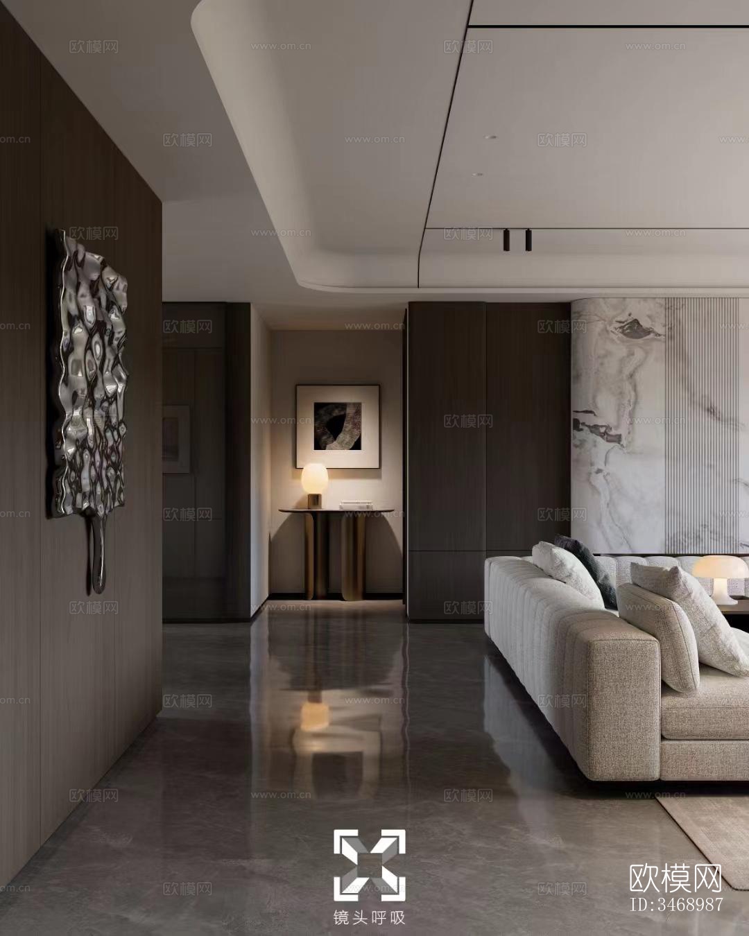 现代平层效果图下载（渲染图7）