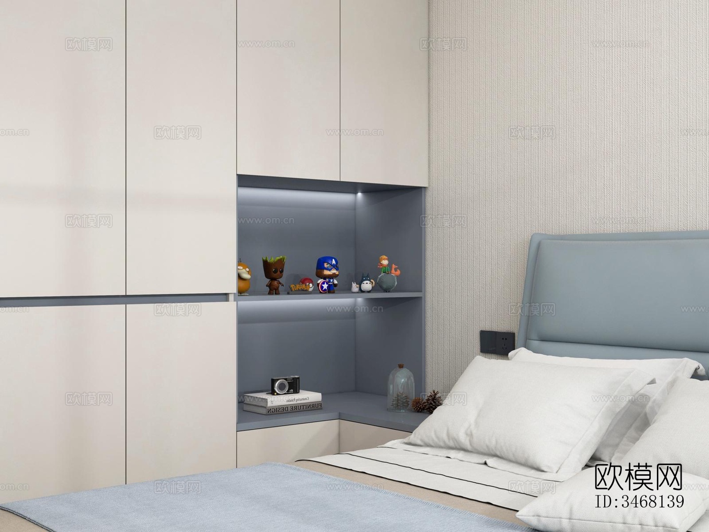 现代大平层效果图下载（渲染图4）