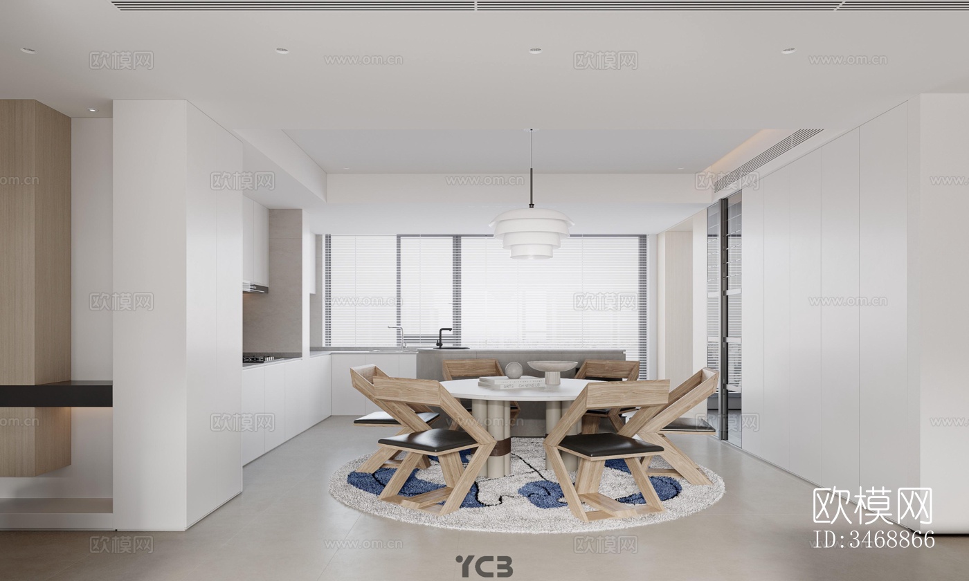 现代平层效果图下载（渲染图4）