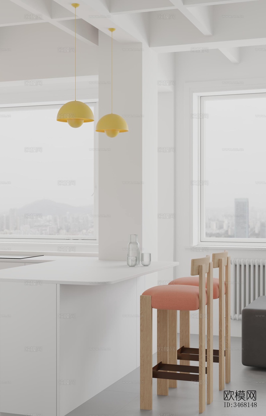 现代大平层效果图下载（渲染图8）