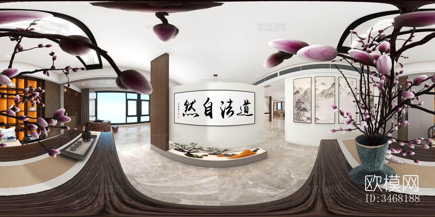 现代大平层效果图下载（渲染图11）