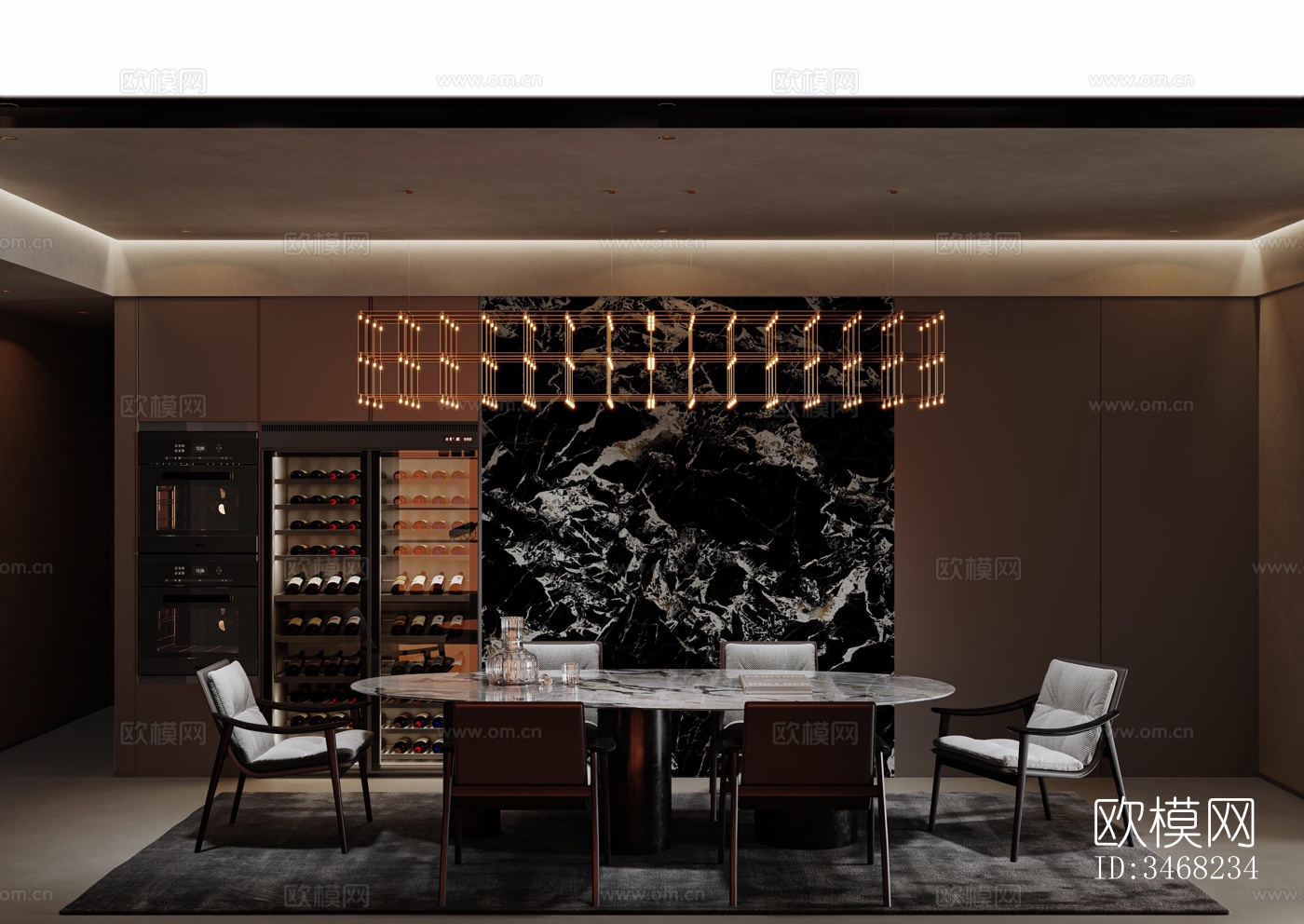 现代大平层效果图下载（渲染图17）