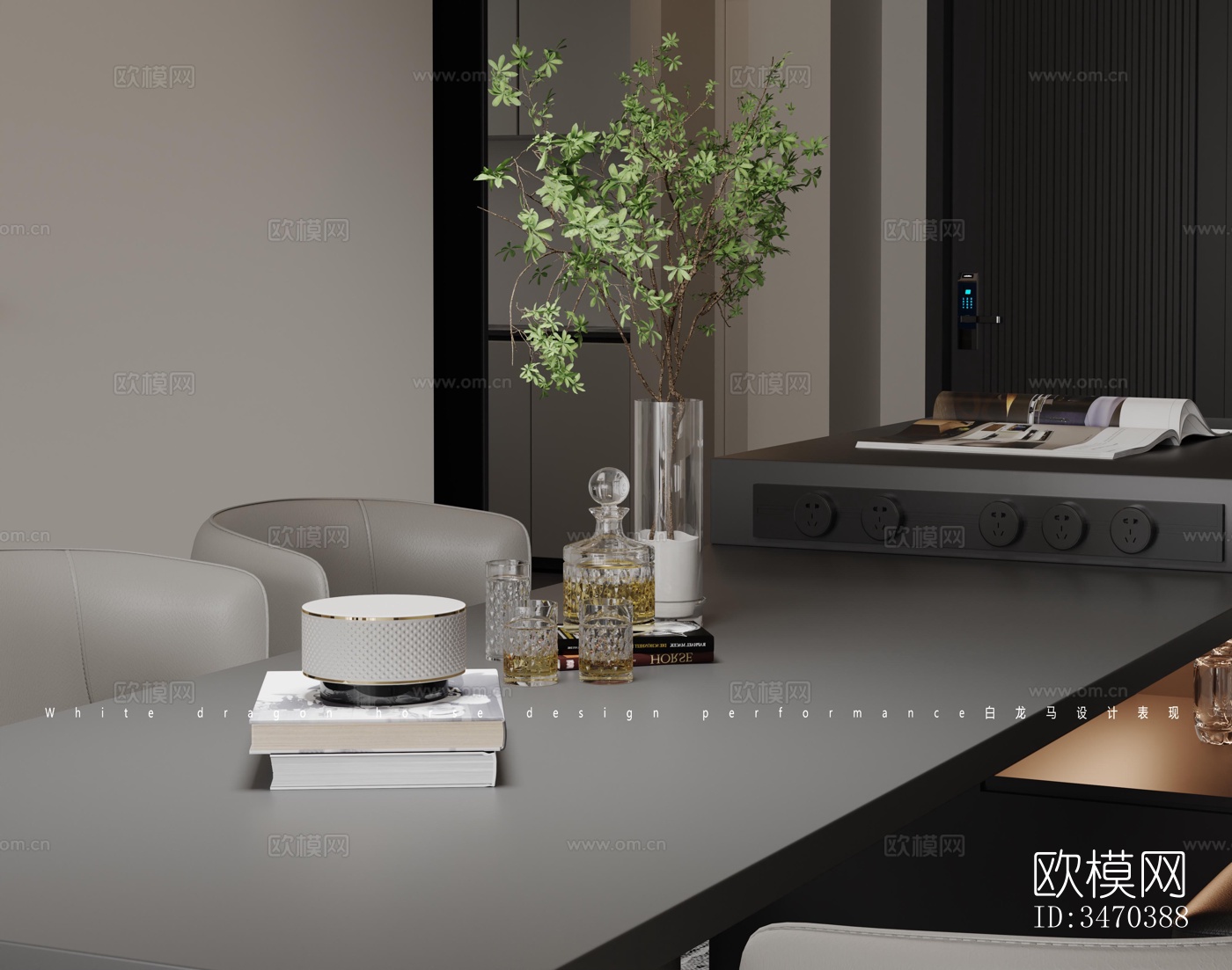 现代平层效果图下载（渲染图6）