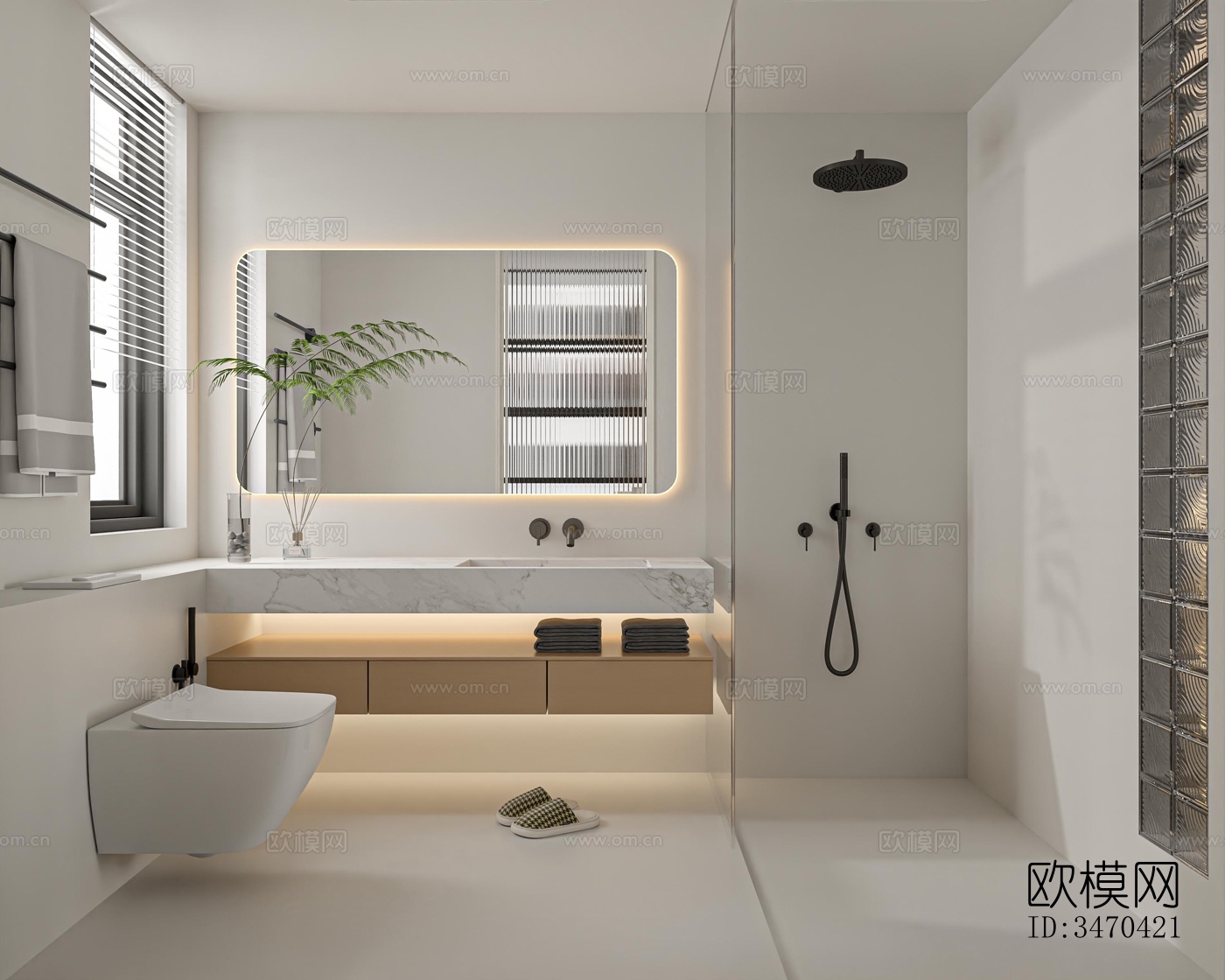 现代平层效果图下载（渲染图2）