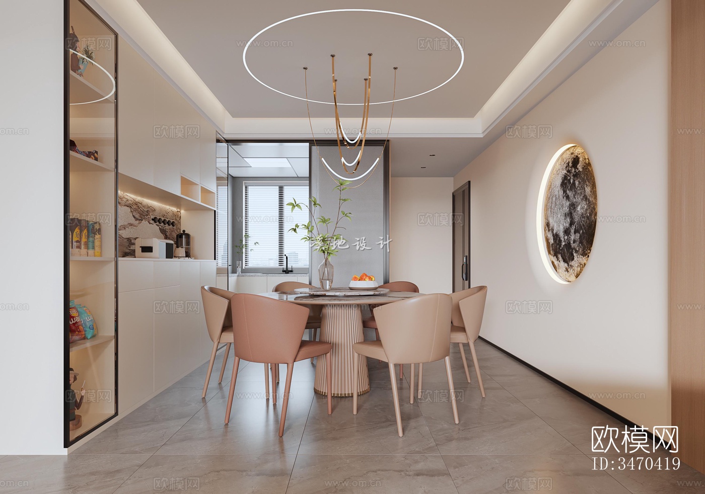 现代平层效果图下载（渲染图4）