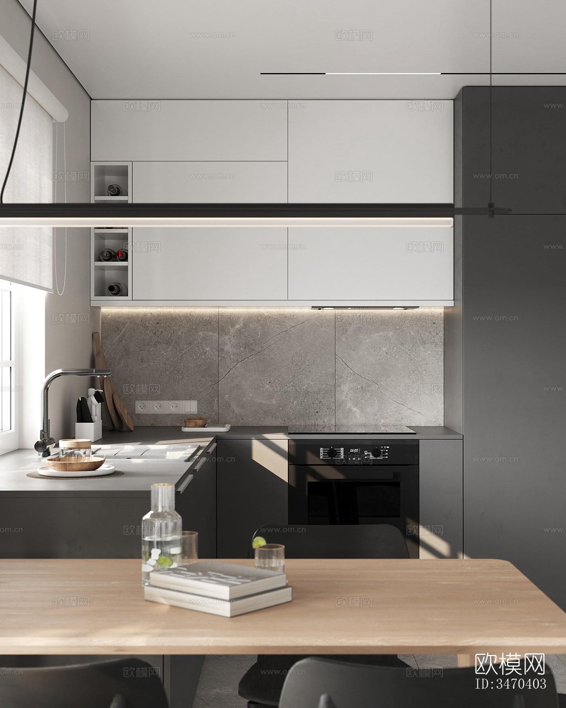 现代平层效果图下载（渲染图12）