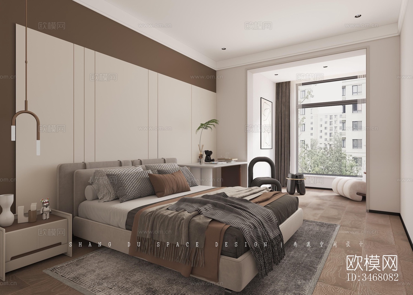 现代大平层效果图下载（渲染图5）