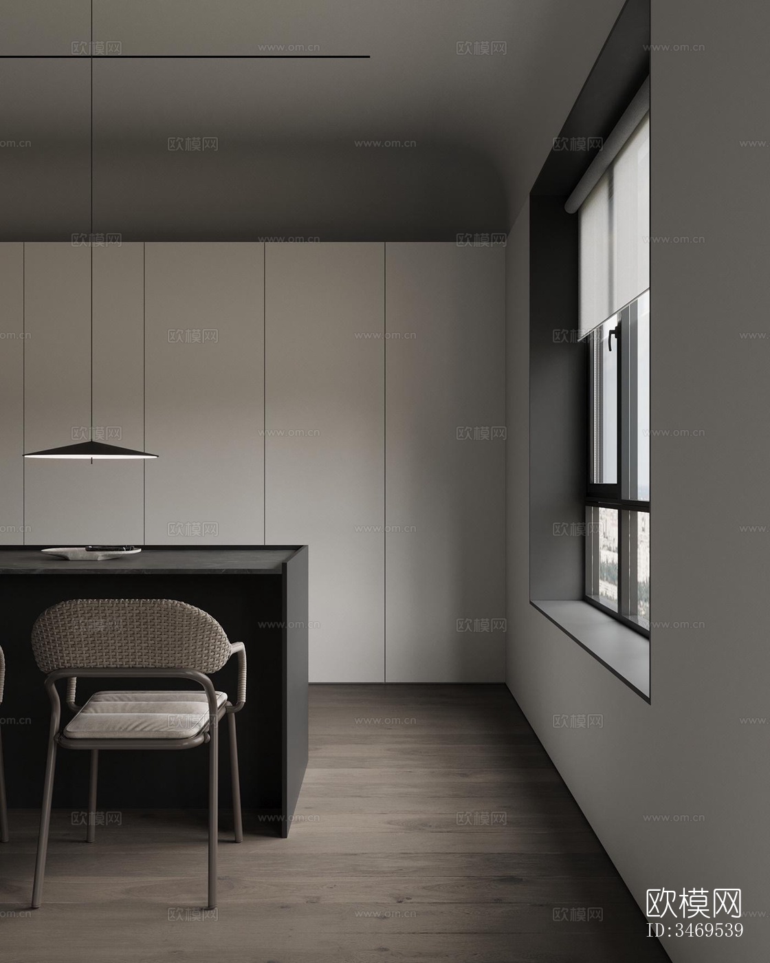 现代平层效果图下载（渲染图4）