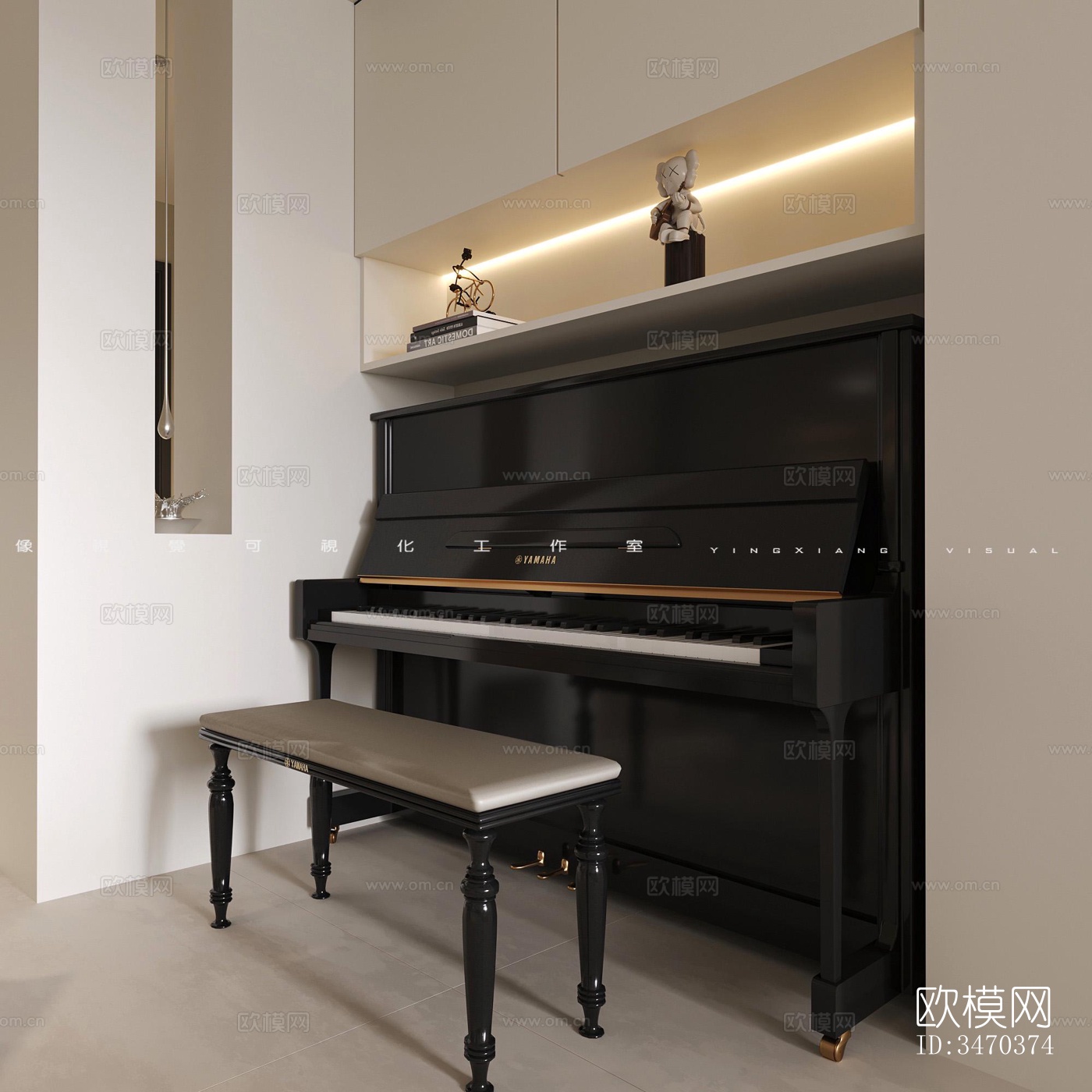 现代平层效果图下载（渲染图4）