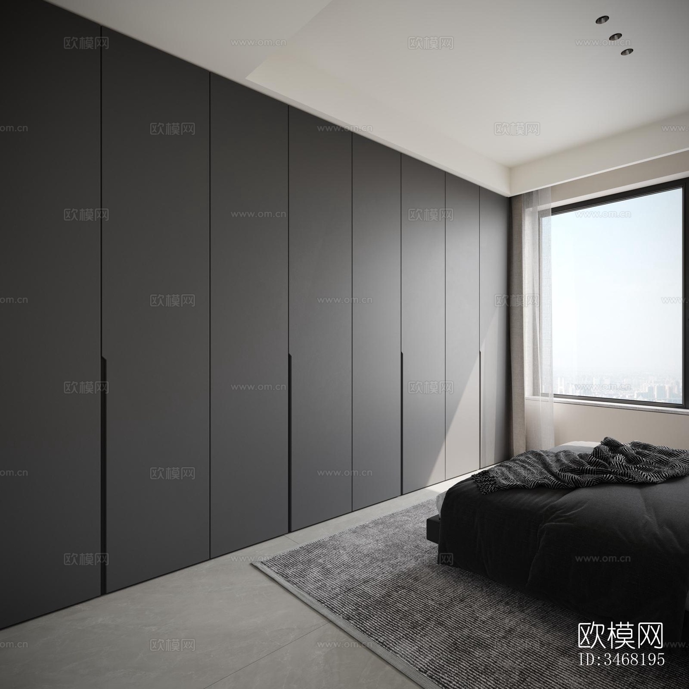 现代大平层效果图下载（渲染图11）