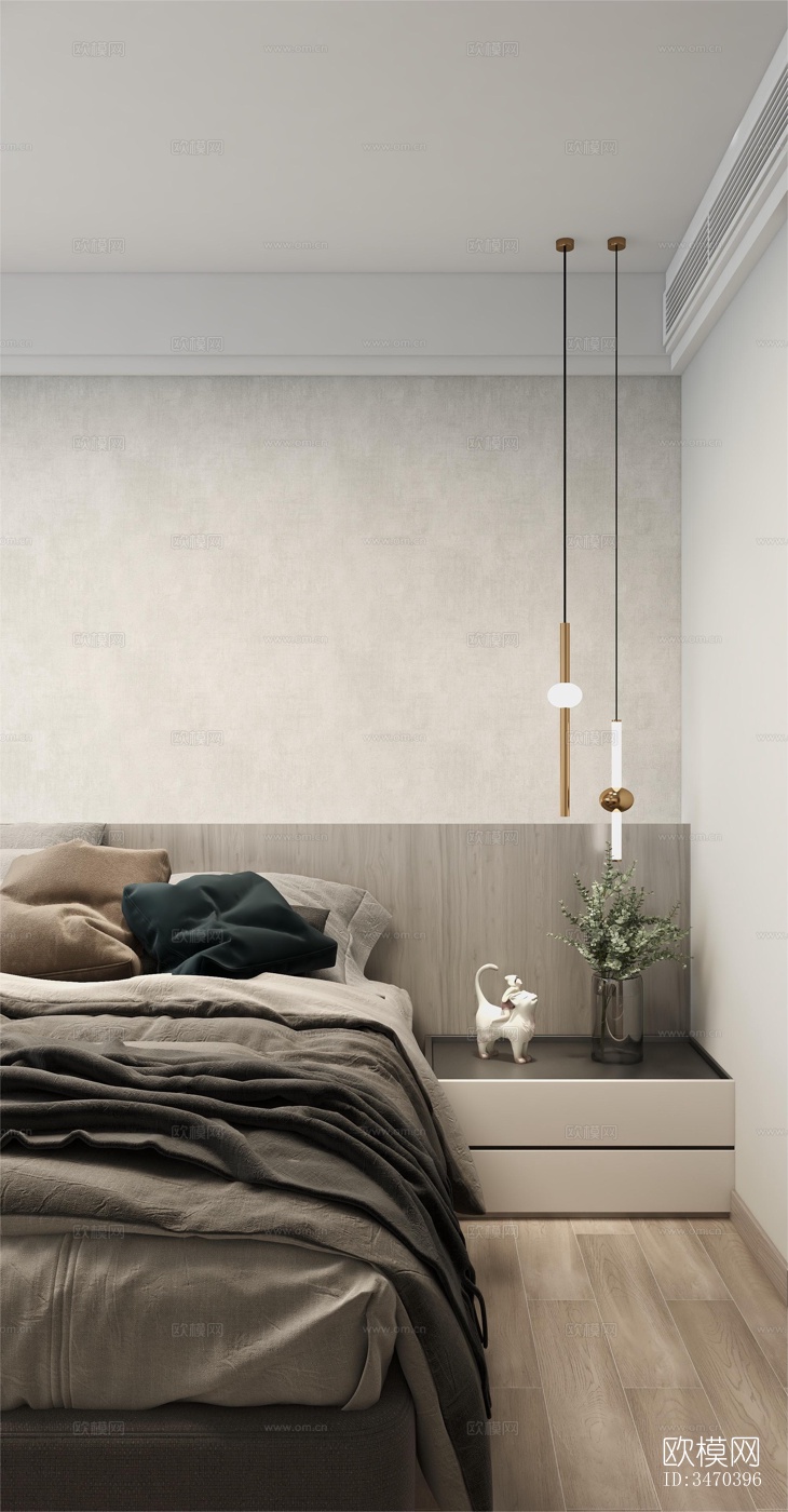 现代平层效果图下载（渲染图1）