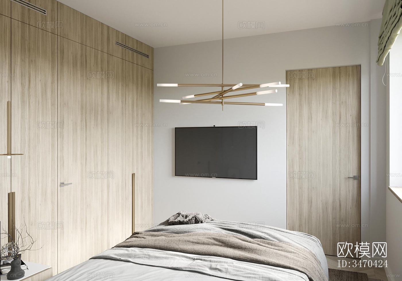 现代平层效果图下载（渲染图6）