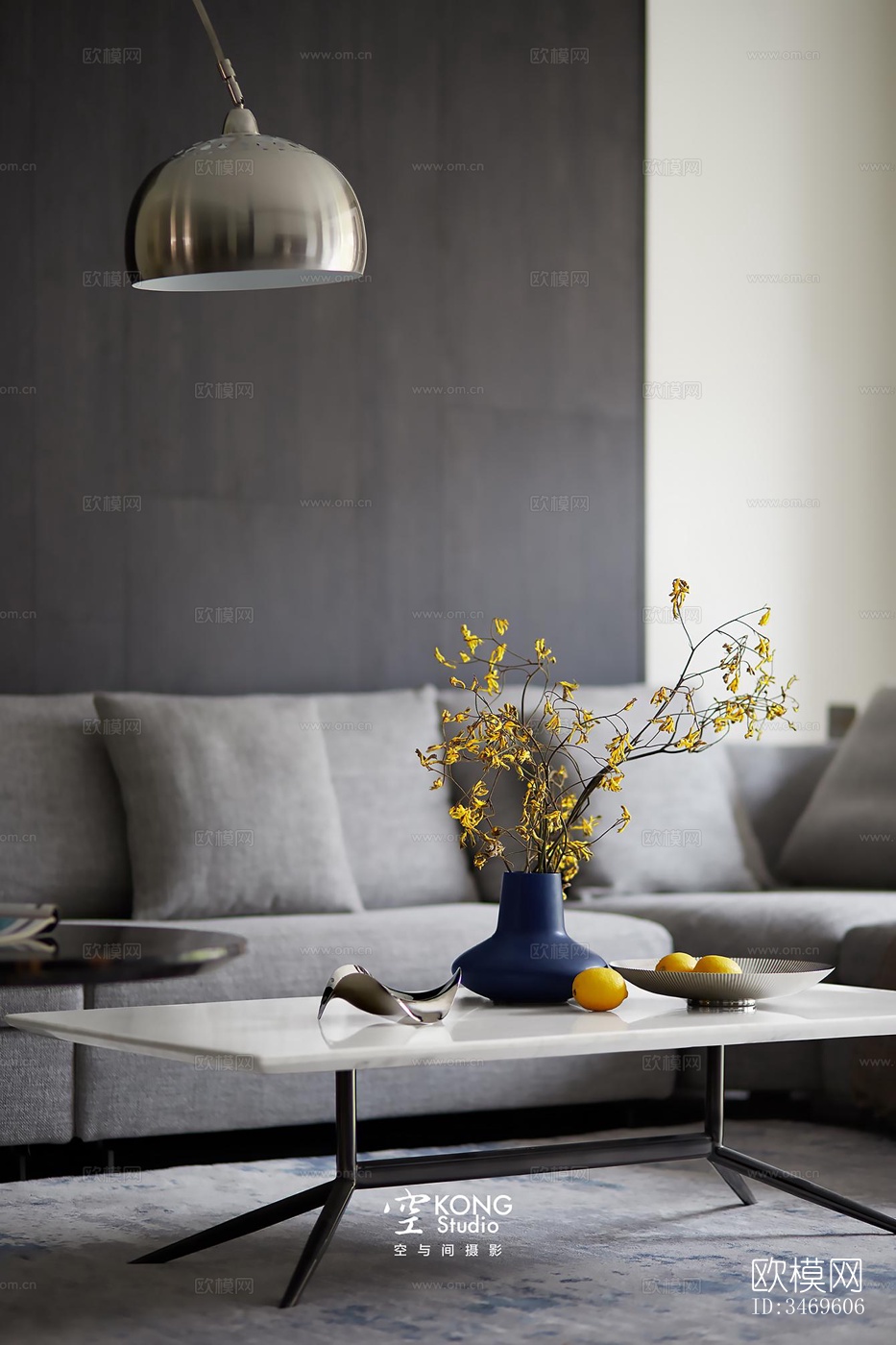 现代平层效果图下载（渲染图1）